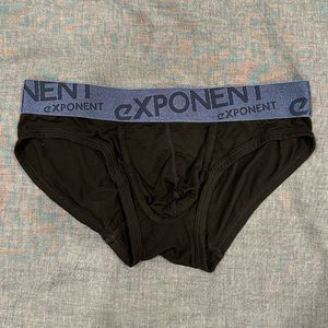 Exponent Hip Brief in Black Size Medium